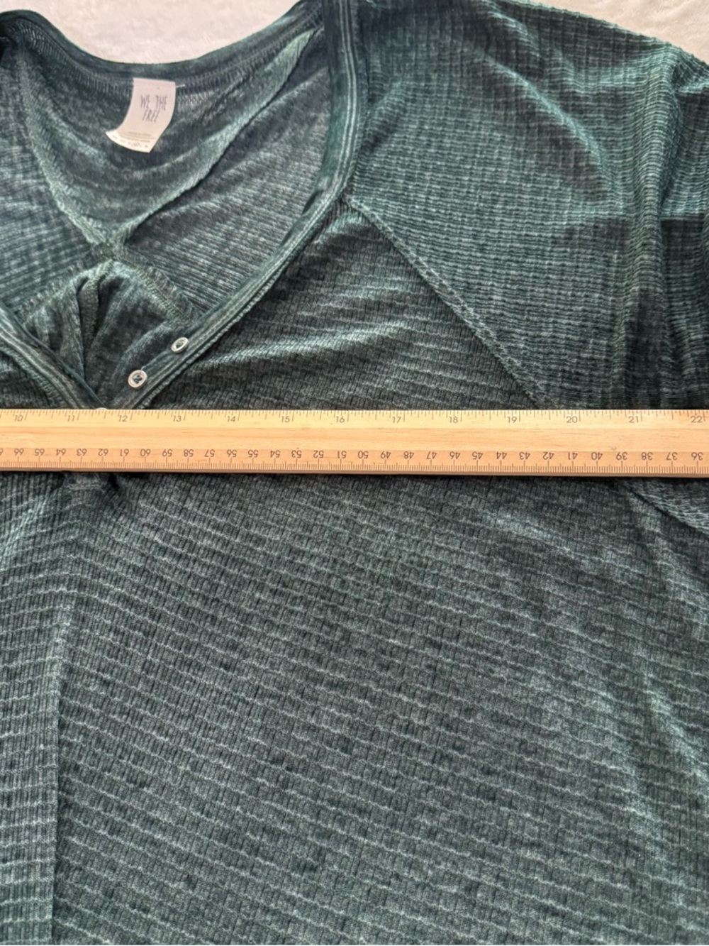 We The Free Heathered Sage Green Long Sleeve Henley Tunic - Picture 8 of 10